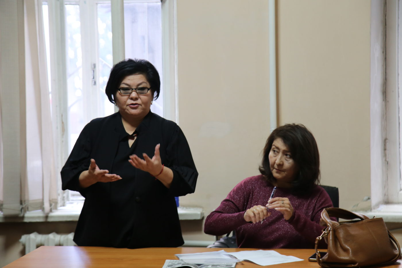 Социалдык фонддун окуу борбору мекемесинин адистери пенсиялык система тууралуу маалымат беришти